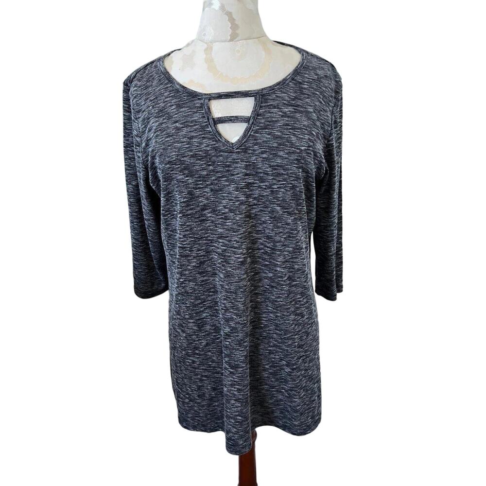 Maurices 3/4 Sleeve Tunic Shirt Plus Size 0 (Size 14)